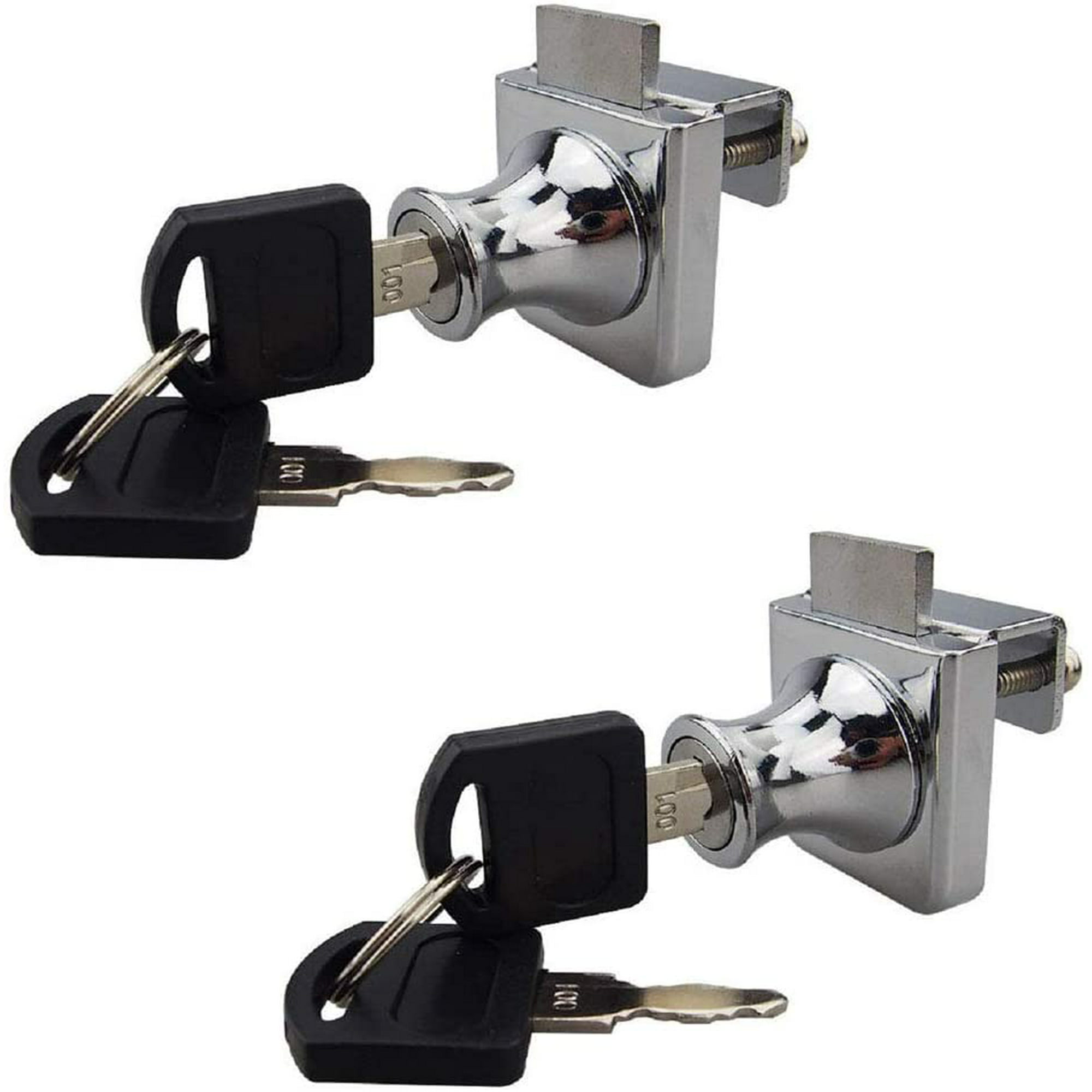 Chrome Lock Cabinet single Swinging Glass Door keyed alike C410-1-110